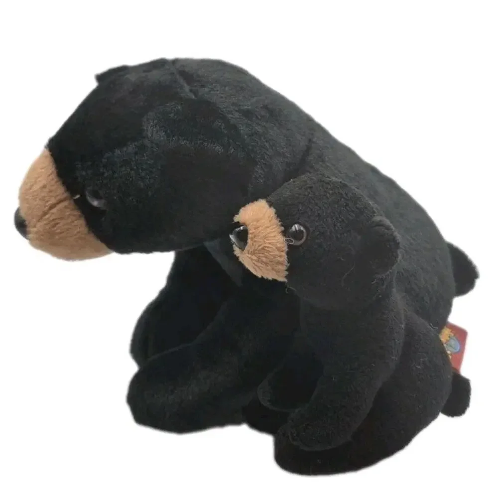 Adventure Planet Black Bear Mama and Cub Plush 6